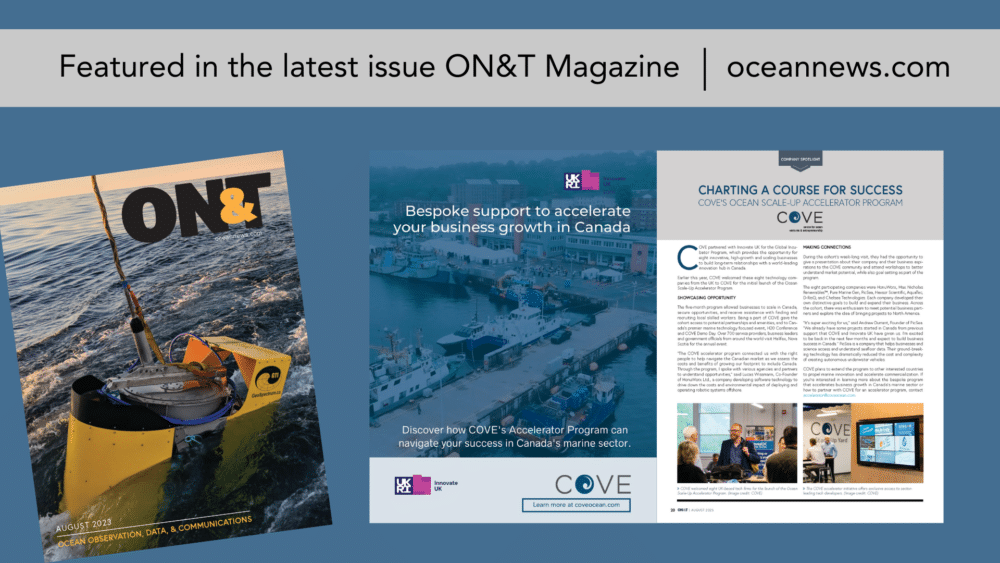 Charting a course for success: COVE’s Ocean Scale-Up Accelerator Program