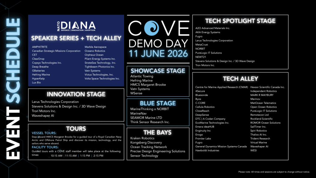 Event Schedule for Demo Day 2026
